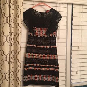 BCBG cut out flutter sleeve dress